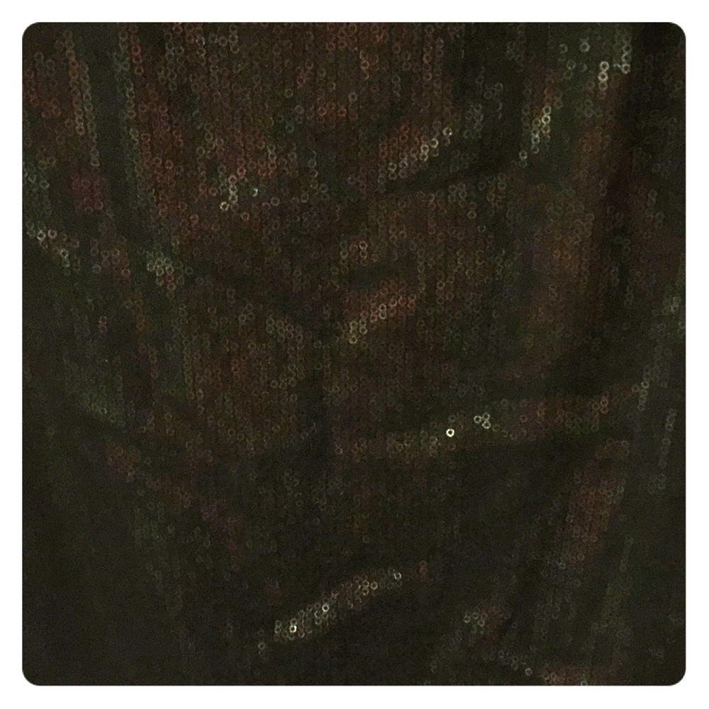 Black tank with mesh overlay sequins underneath